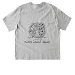 Aurora Princess Warrior - CDH Awareness, a Cool Heather Grey Stanley/Stella Unisex Freestyler Heavyweight Tee (back-view)