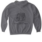 Aurora Princess Warrior - CDH Awareness, a Charcoal Gildan Softstyle Pullover Hoodie (back-view)