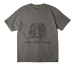 Aurora Princess Warrior - CDH Awareness, a Asphalt Unisex Heavyweight Tee (back-view)