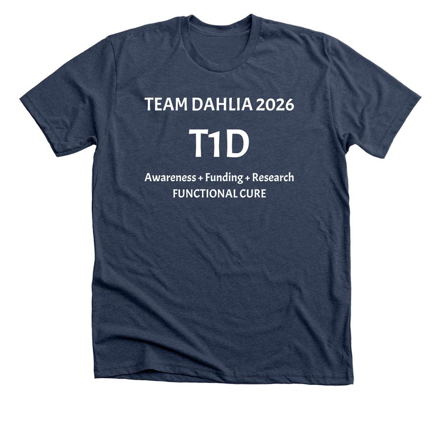 Team Dahlia 2026, a Heather Navy Premium Unisex Tee
