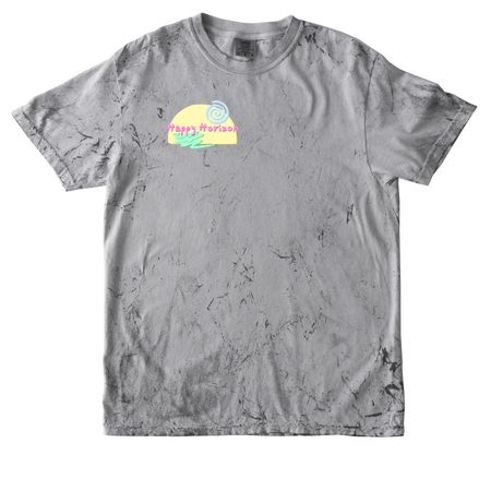 Happy Horizon Yellow Sunrise, a Smoke Comfort Colors Colorblast Tee