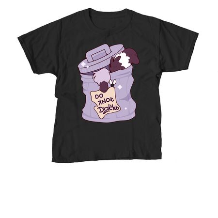 Do Knot Dizturb Racoon Bin, a Black Youth Unisex Tee