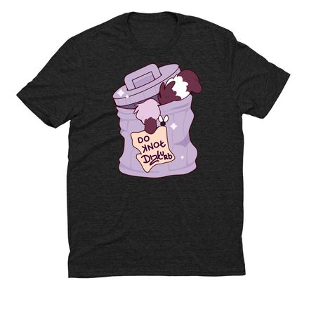Do Knot Dizturb Racoon Bin, a Space Black Allmade Eco Triblend Unisex Tee