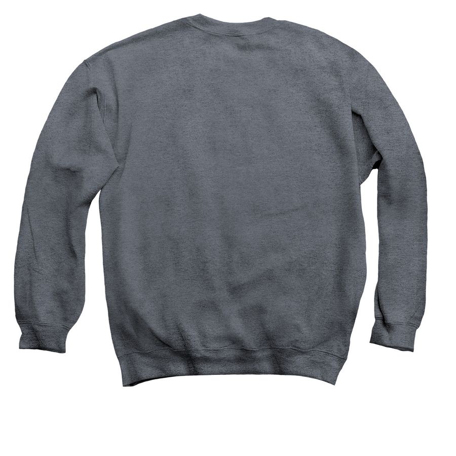 sweet-n-stabby, a Dark Heather Crewneck Sweatshirt (back-view)