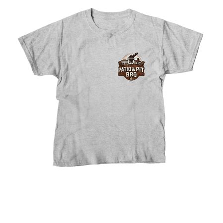 Patio & Pit BBQ, a Sport Grey Youth Unisex Tee