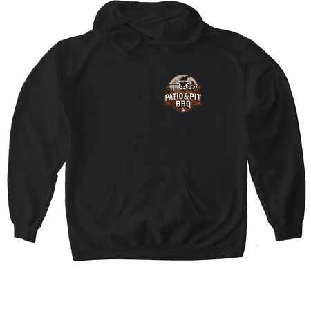 Patio & Pit BBQ, a Black Gildan Softstyle Pullover Hoodie