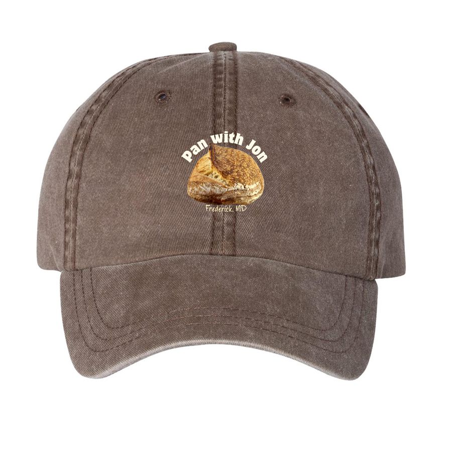 Pan with Jon, a Brown Printed Pigment Dye Baseball Cap