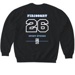 Saint-Gabriel Player Hoodie, a Black Softstyle Crewneck Sweatshirt (back-view)