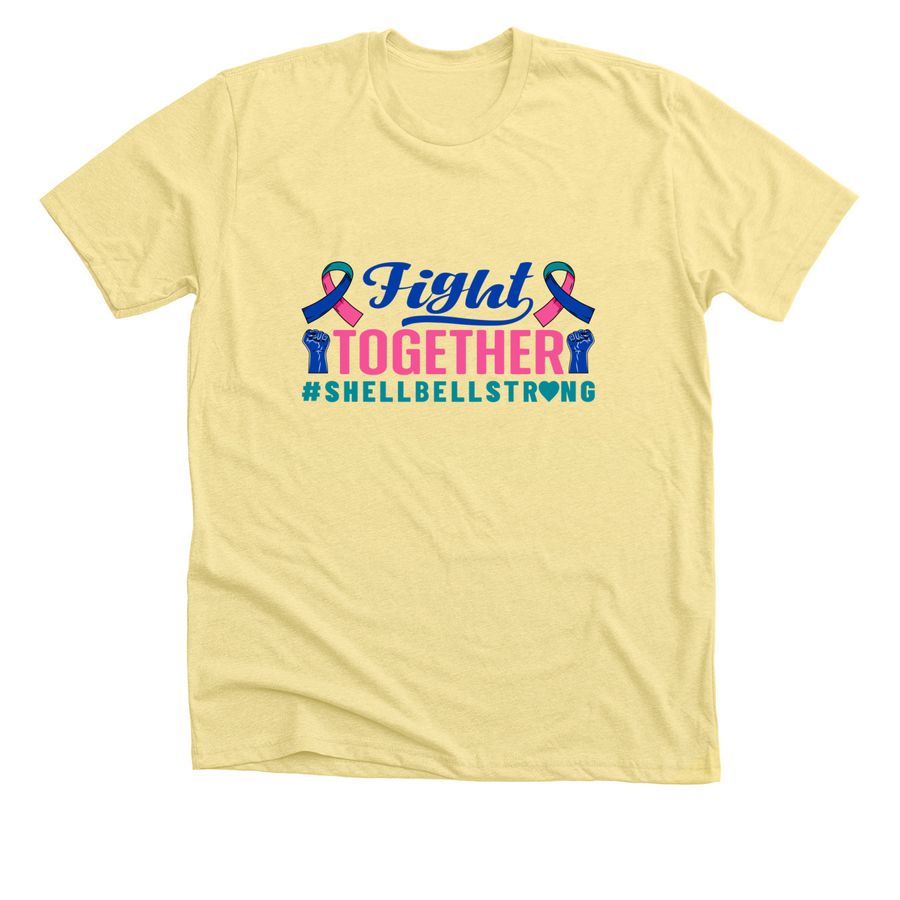 #shellbellstrong, a Heather Yellow Gold Premium Unisex Tee