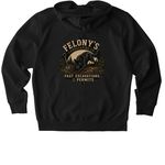 Felony's Landscaping Co, a Black Stanley/Stella Unisex Cultivator 2.0 Zip Up Pullover Hoodie (back-view)