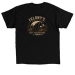 Felony's Landscaping Co, a Black Classic Unisex Tee (back-view)