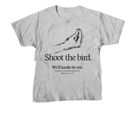 Shoot the bird., a Sport Grey Youth Unisex Tee