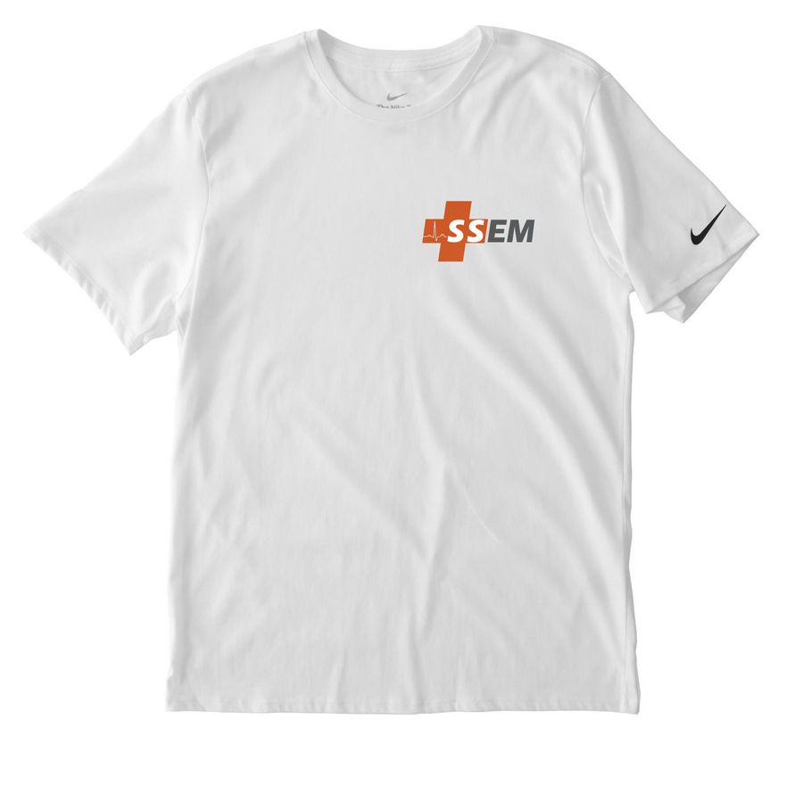 SSEM dri-fit!, a White Nike Dri-FIT Jersey Blend Performance Tee