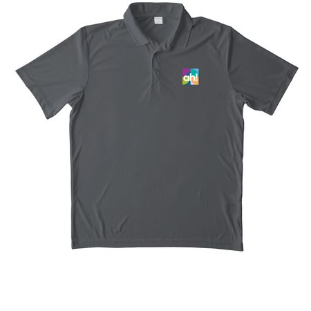Polo, a Iron Grey Unisex Performance Polo