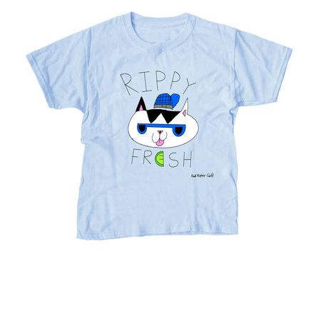 Rippy Fresh Shirt, a Light Blue Youth Unisex Tee