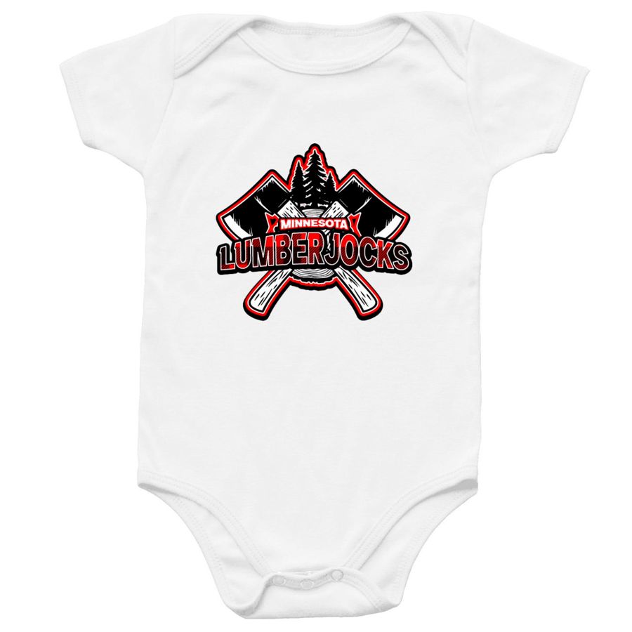 MN Lumberjocks Baby Onesie, a White Infant Onesie
