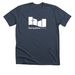 Metro Logo, a Heather Midnight Navy Premium Unisex Tee