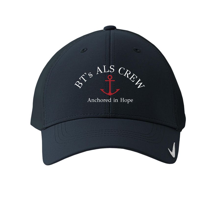 BT's ALS Crew Hats, a Navy Printed Nike Dri-FIT Legacy Performance Cap