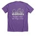 Maddie's Mob, a Heather Team Purple Premium Unisex Tee (back-view)