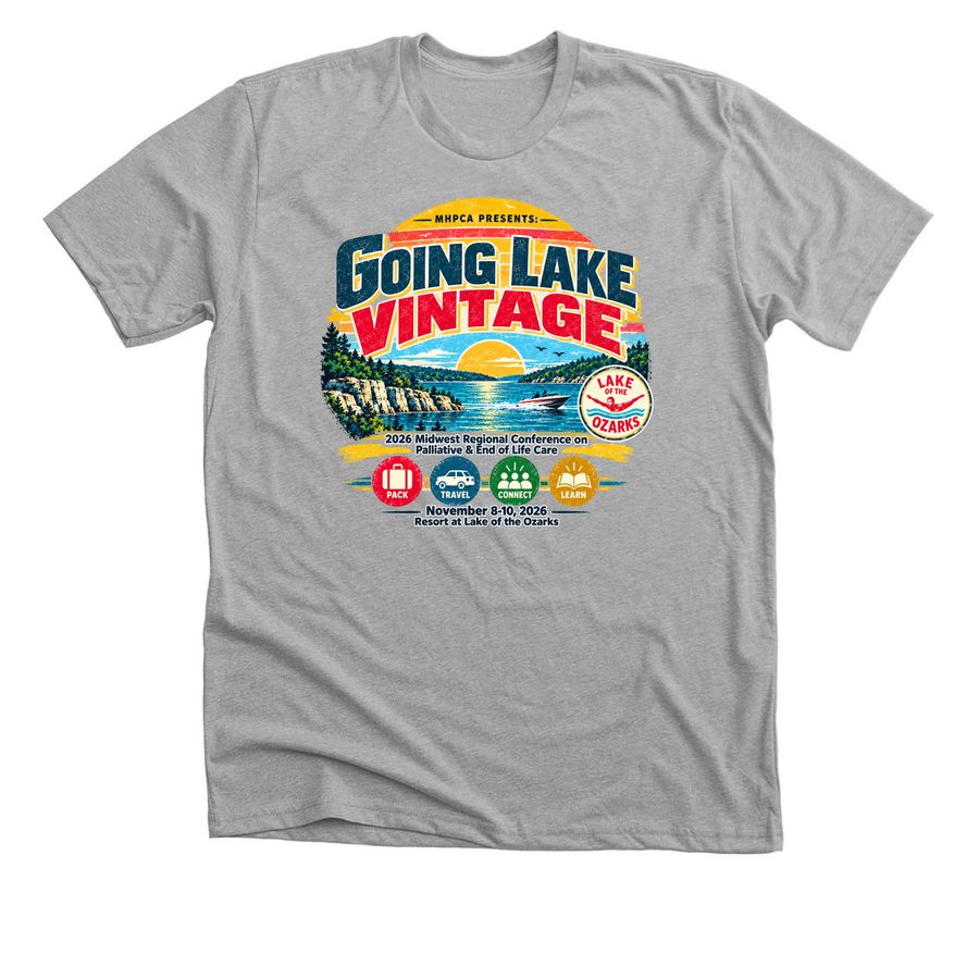 Going Lake Vintage, a Athletic Heather Premium Unisex Tee