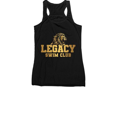 Primary Black and Gold, a Black Women's Racerback
