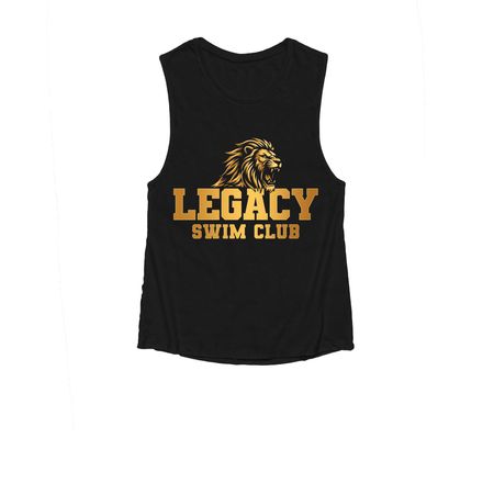 Primary Black and Gold, a Black Women's Muscle Tank