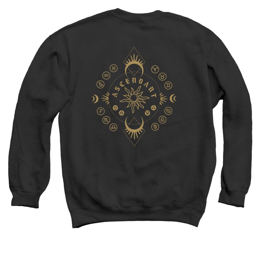 Ascendant - Front & Back (New!), a Black Crewneck Sweatshirt (back-view)