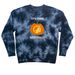 Halloween Logo 24, a Black Tie Dye Crewneck Sweatshirt