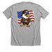 USA, a Athletic Heather Premium Unisex Tee (back-view)