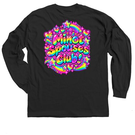 Hillary Fluff, a Black Classic Long Sleeve Tee (back-view)
