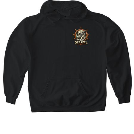 Sea Owl ? The Speed Run, a Black Gildan Softstyle Pullover Hoodie