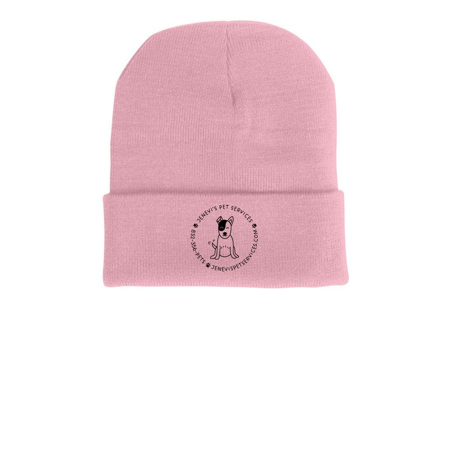 JPS Beanie Color Set 4, a Pink Printed Cuffed Beanie