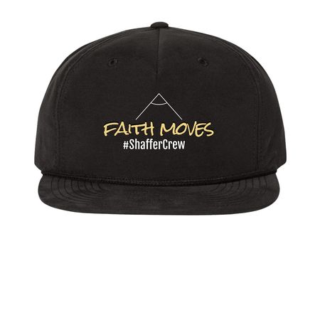 Faith Can Move Mountains | #ShafferCrew, a Black Printed Umpqua Snapback Cap