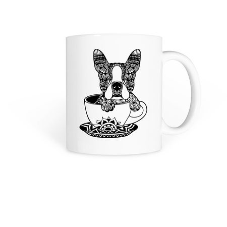 Boston Tea/Coffee Cup, a White Coffee Mug