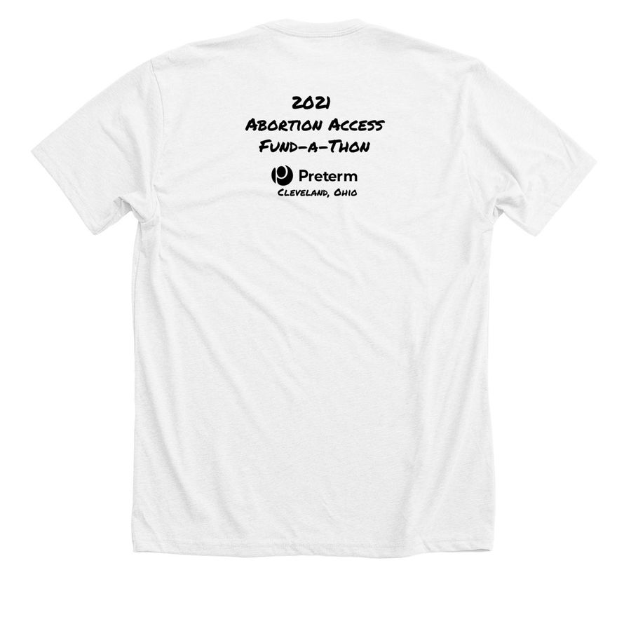 Preterm Fund-a-Thon 2021, a Solid White Blend Premium Unisex Tee (back-view)