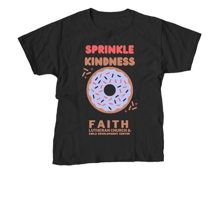 Sprinkle Kindness, a Black Youth Unisex Tee