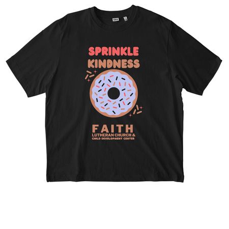 Sprinkle Kindness, a Black Stanley/Stella Unisex Freestyler Heavyweight Tee