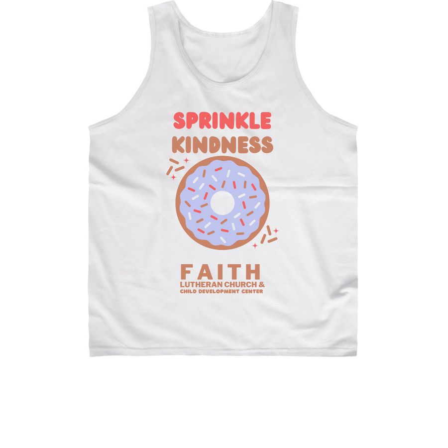 Sprinkle Kindness, a White Classic Unisex Tank Top