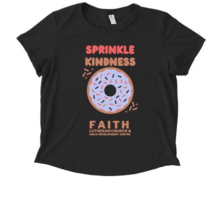 Sprinkle Kindness, a Deep Black Allmade Eco Triblend Women?s Scoop Neck Tee