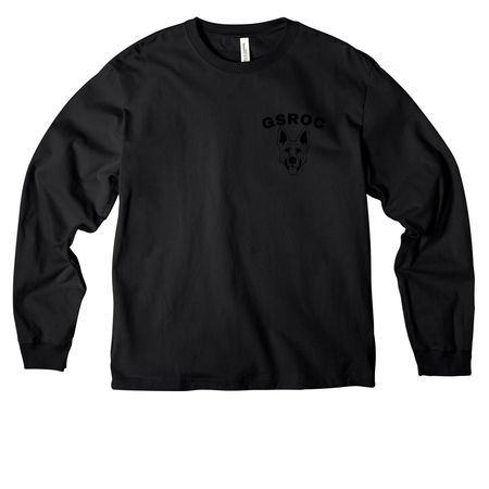 ? SHIRTS/SWEATSHIRTS, a Black Unisex Heavyweight Long Sleeve Tee