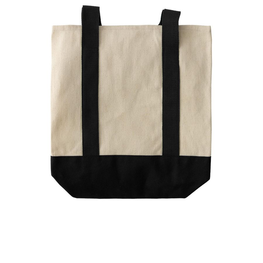 just buy yourself the damn books tote, a Natural/Black Two-Tone Grocery Tote Bag (back-view)