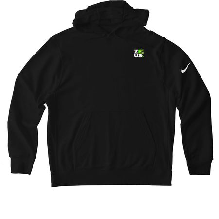 NEW MMH GREEN, a Black Nike Club Fleece Pullover Hoodie