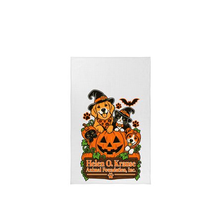 Tea Towel - Halloween, a White Tea Towel