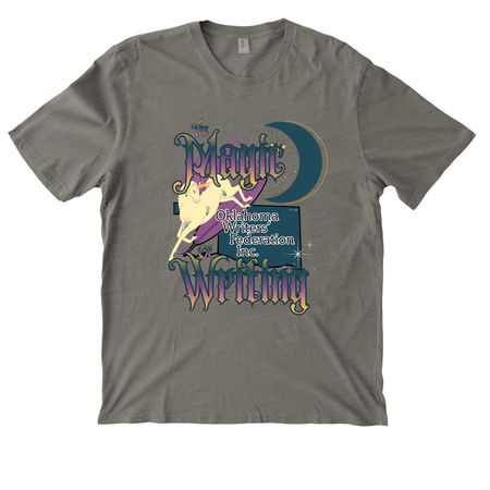 Magic of Writing, a Driftwood Grey Allmade Organic Cotton Mineral Dye Tee