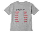 Youth Nametag Shirts, a Athletic Heather Youth Heavyweight Tee (back-view)