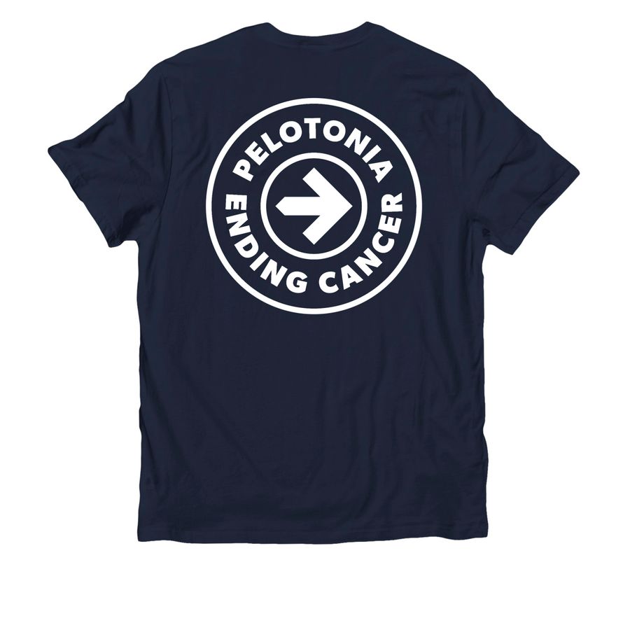 Pelotonia 2026 James SNICU team tee, a Night Sky Navy Allmade Organic Cotton Unisex Tee (back-view)