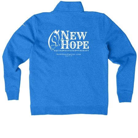 New Hope Logo Athletic Collection, a Light Game Royal Heather Nike Women's Club Half Zip Pullover