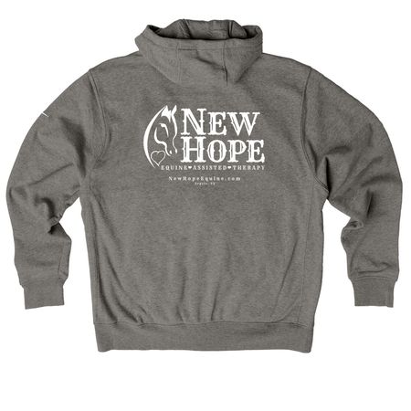 New Hope Logo Athletic Collection, a Charcoal Heather Nike Club Fleece Zip Up Hoodie