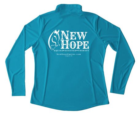New Hope Logo Athletic Collection, a Atomic Blue Women's Performance Quarter Zip Pullover