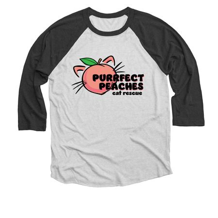 PPCR Baseball Volunteer Shirt&nbsp;, a Black and Heather White 3/4 Sleeve Baseball Tee